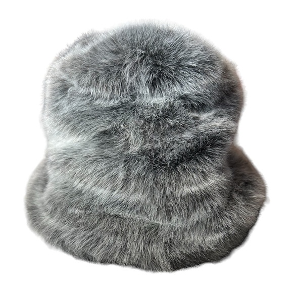 Liz Claiborne Faux Fur Bucket Hat Womens Vintage Y2K